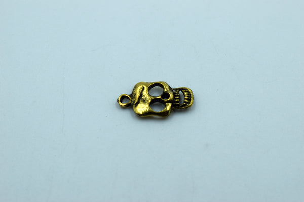 Black Metal Skull Charm (10 Pcs)