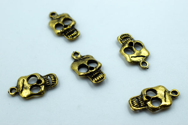 Black Metal Skull Charm (10 Pcs)