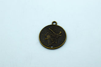 Quess Coin Black Metal Charm (10 Pcs)