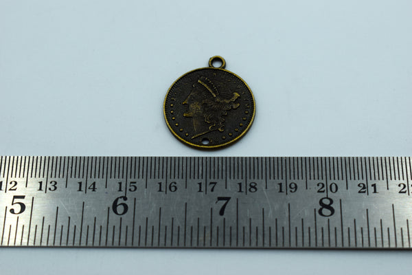 Quess Coin Black Metal Charm (10 Pcs)