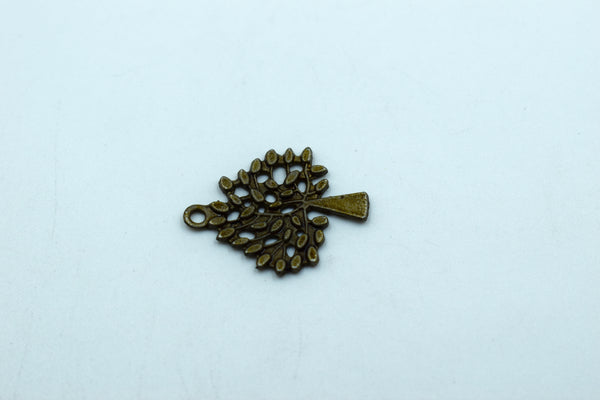 Tree Black Metal Charm (10 Pcs)