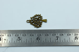 Tree Black Metal Charm (10 Pcs)