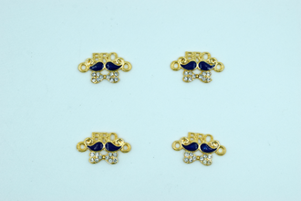 Cute Bro Pendant With Bow For Rakhi Making (12 Pcs)
