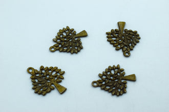 Tree Black Metal Charm (10 Pcs)