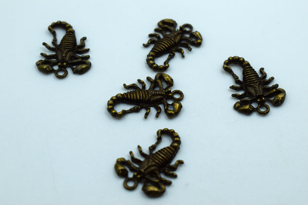 Funky Scorpion Black Metal Charm (Pack of 10)