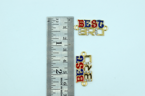 Best Bro Pendant For Rakhi Making (12 Pcs)