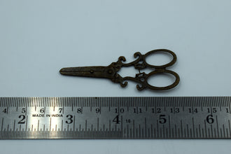 Scissor Black Metal Charms (10 Pcs)