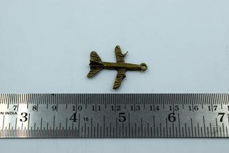 Airplane Black Metal Charm (10 Pc)