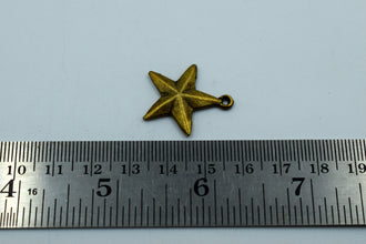 Black Metal Cute Star Charm (10 Pc)