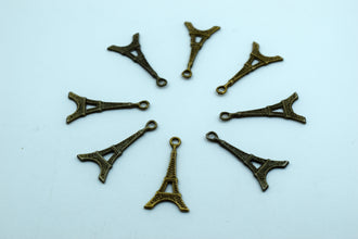 Eiffel Tower Black Metal Charm (10 Pc)