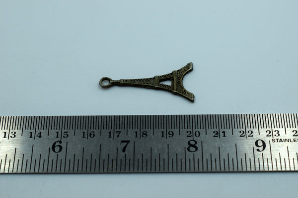 Eiffel Tower Black Metal Charm (10 Pc)