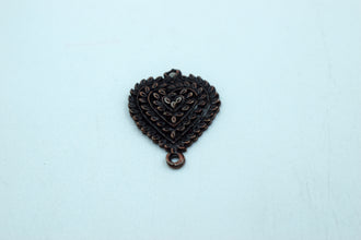 Black Polish Beautiful Heart Pendant For Bracelets (10 Pc)