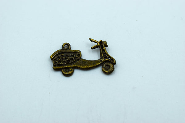 Scooter Black Metal Charm (10 Pc)