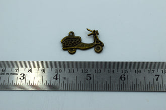 Scooter Black Metal Charm (10 Pc)