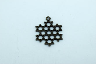 Snowflake Black Metal Charm (10 Pc)