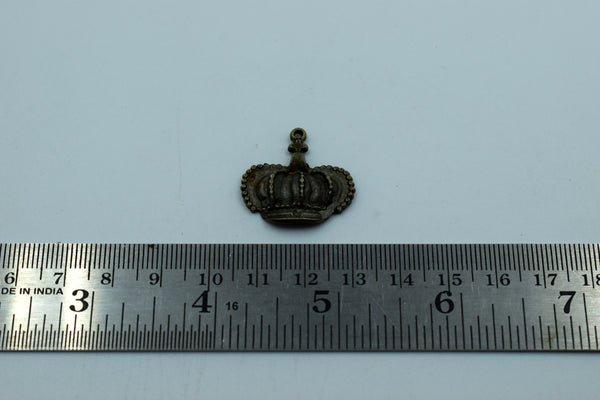 King Crown Black Metal Charm (10 Pc)