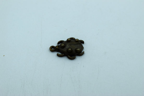 Black Beetle Metal Charm (10 Pc)