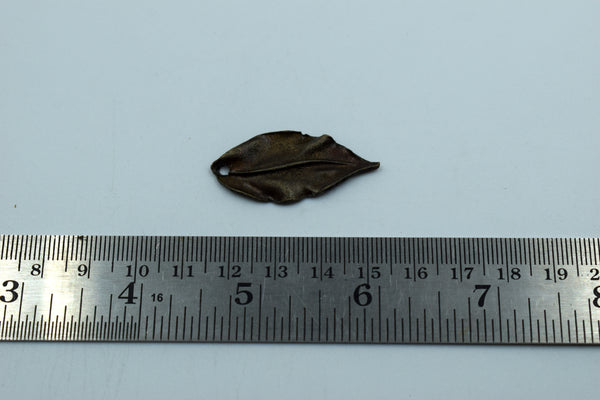 Beautiful Leaf Black Metal Charm (10 Pc)