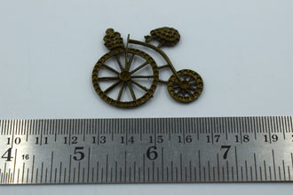 Fancy Black Metal Cycle Charm (10 Pc)