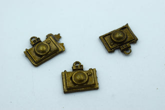 Black Metal Camera Charm (10 Pc)
