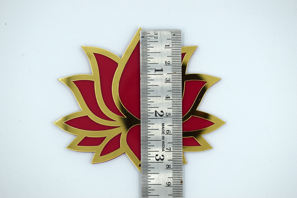 Pink Color Mirror Cutting Acrylic Lotus 3 Inch (10 Pc)