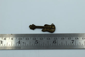 Cute Guitar Black Metal Charm (10 Pc)