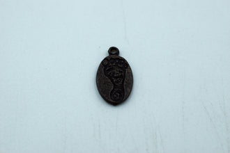 Black Metal Charm With Baby Foot Impression (10 Pc)
