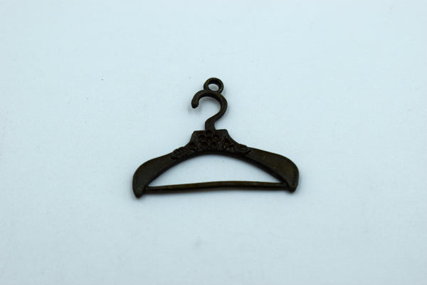 Hanger Shape Black Metal Charm (10 Pc)