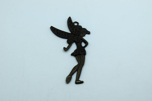 Fairy Black Metal Charm (10 Pc)